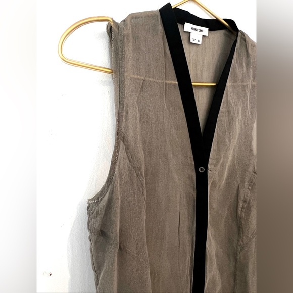 Helmut Lang Cotton/Silk GauzyTank Top - Picture 3 of 10